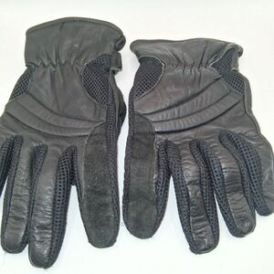 Motorcycle Riding Gloves Black , Leather XL